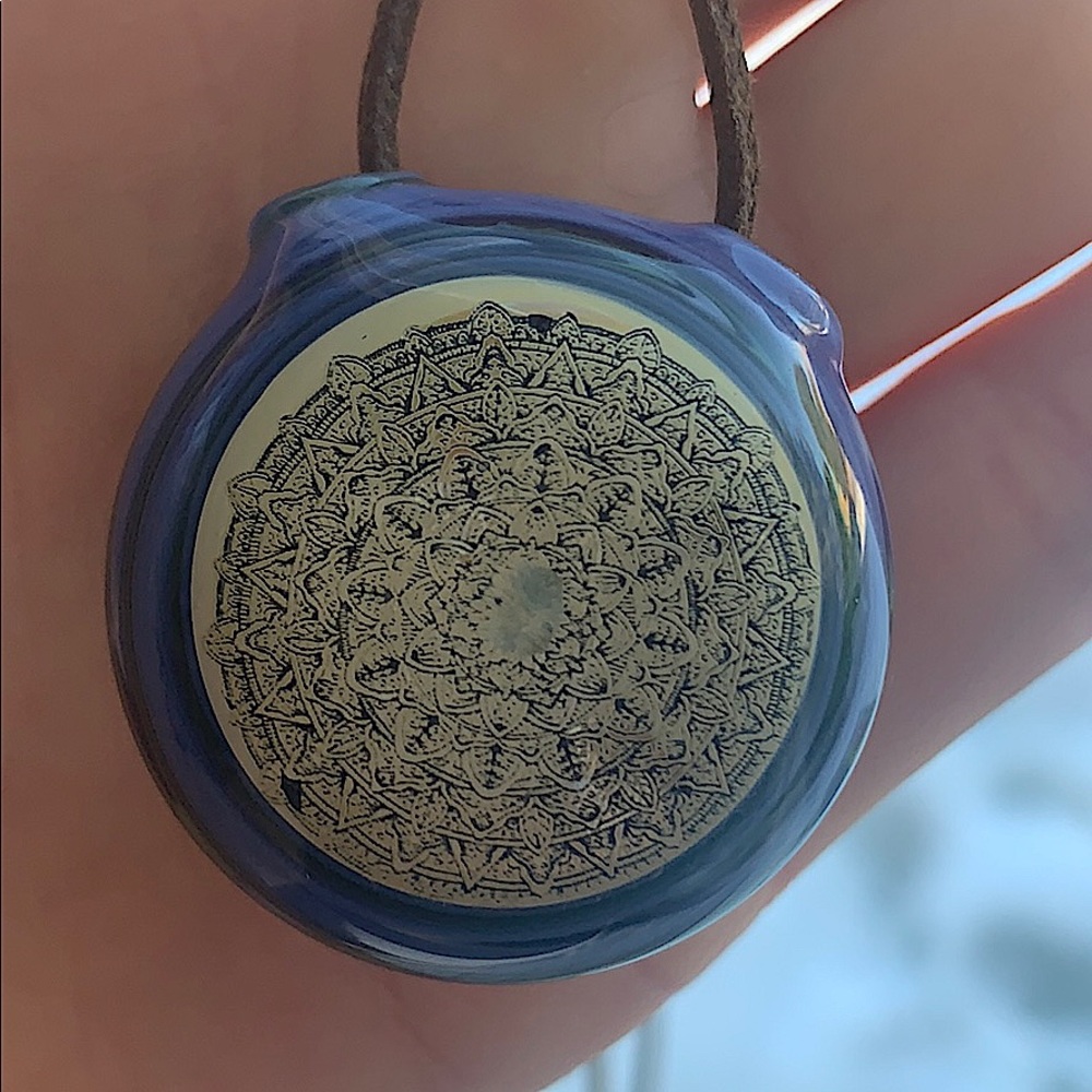 Handblown glass necklace